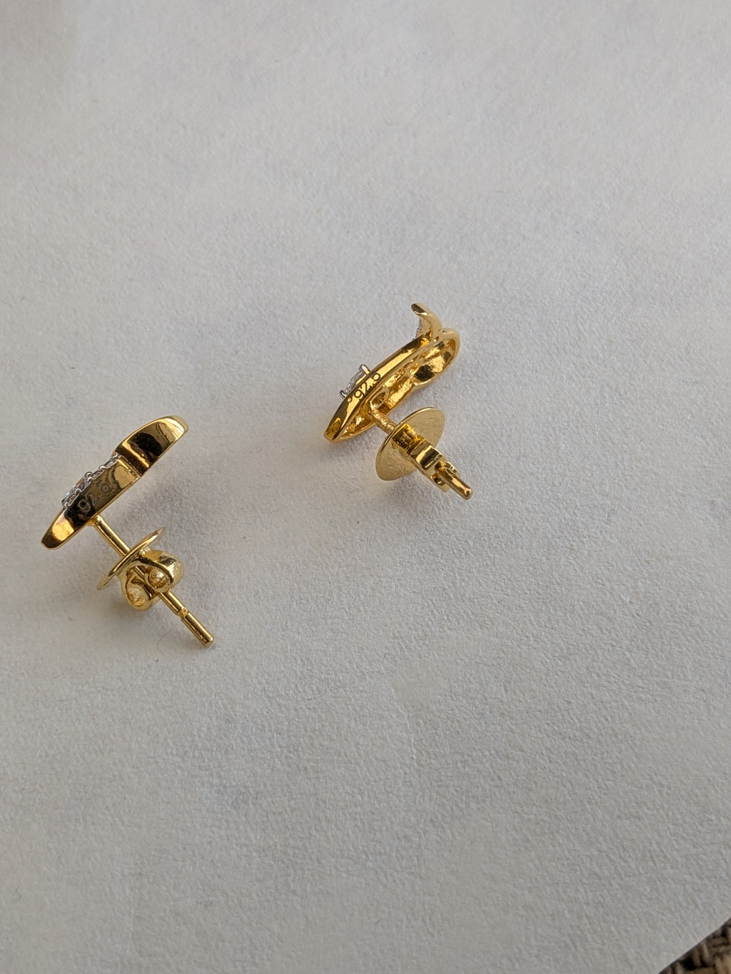 Matsya goldplated silver earring