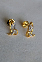 Matsya goldplated silver earring