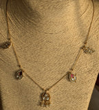 Sunehri Chidiya Jadau  Invisible necklace set