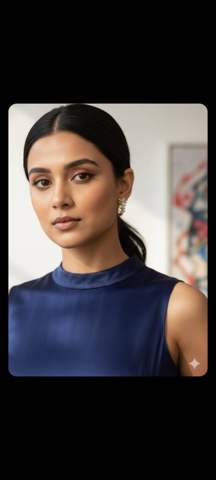 Mrinal gold plated stud earrings