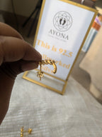 Mrinal gold plated stud earrings