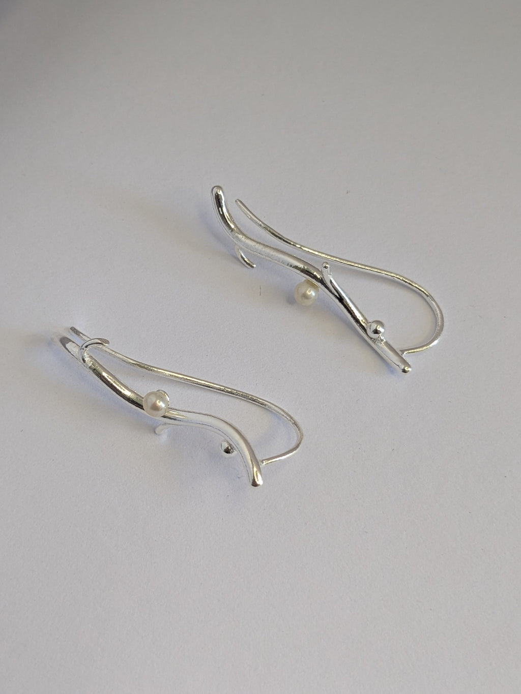 925 silver earrings, earring climber, pure silver