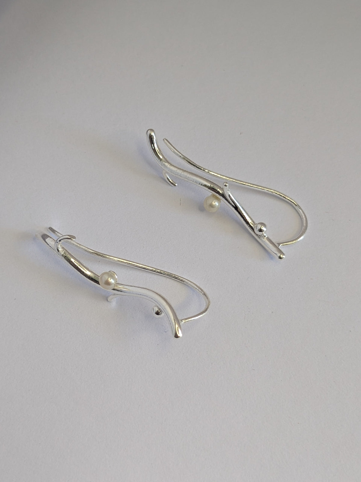 925 silver earrings, earring climber, pure silver
