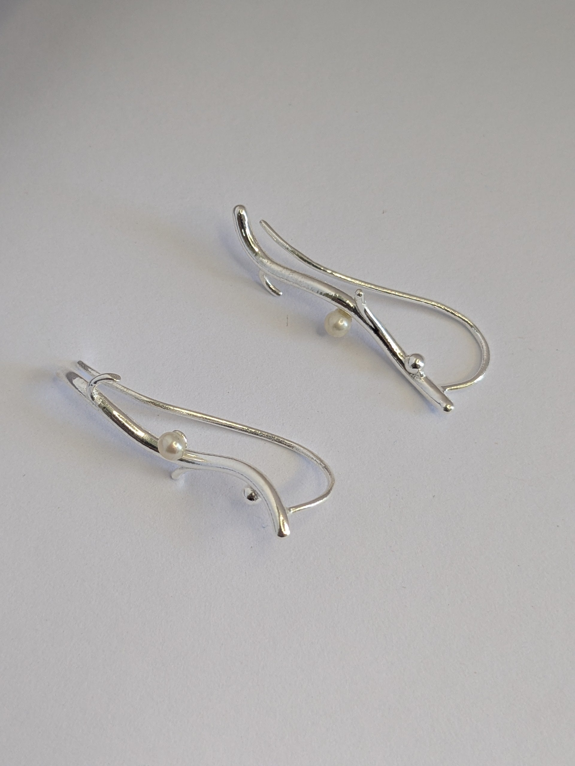925 silver earrings, earring climber, pure silver