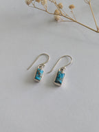 Aaranya (आरण्य) Earrings | 92.5 Silver Minimal Turquoise Drop Earrings