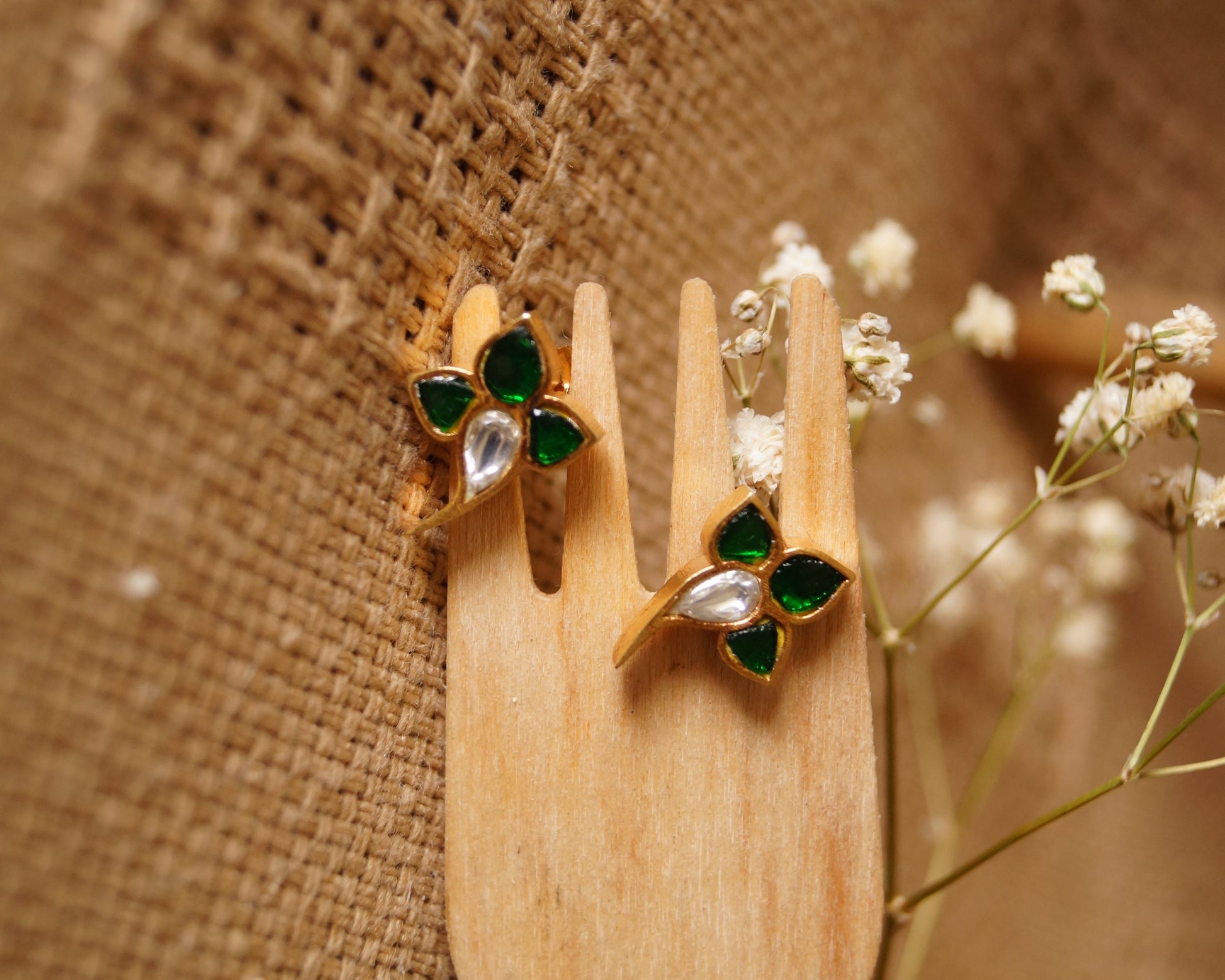 Emerald Bloom Studs