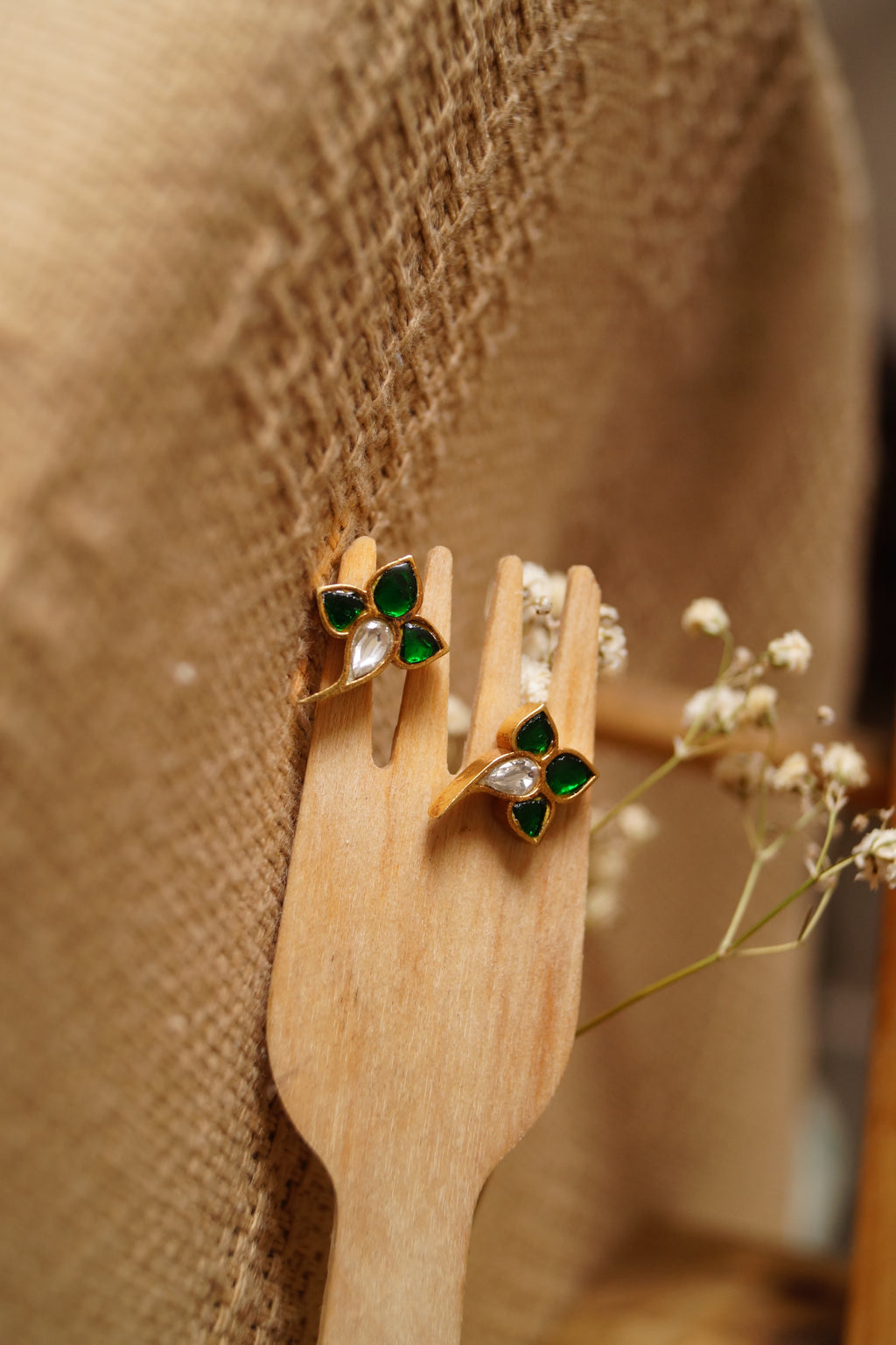 Emerald Bloom Studs