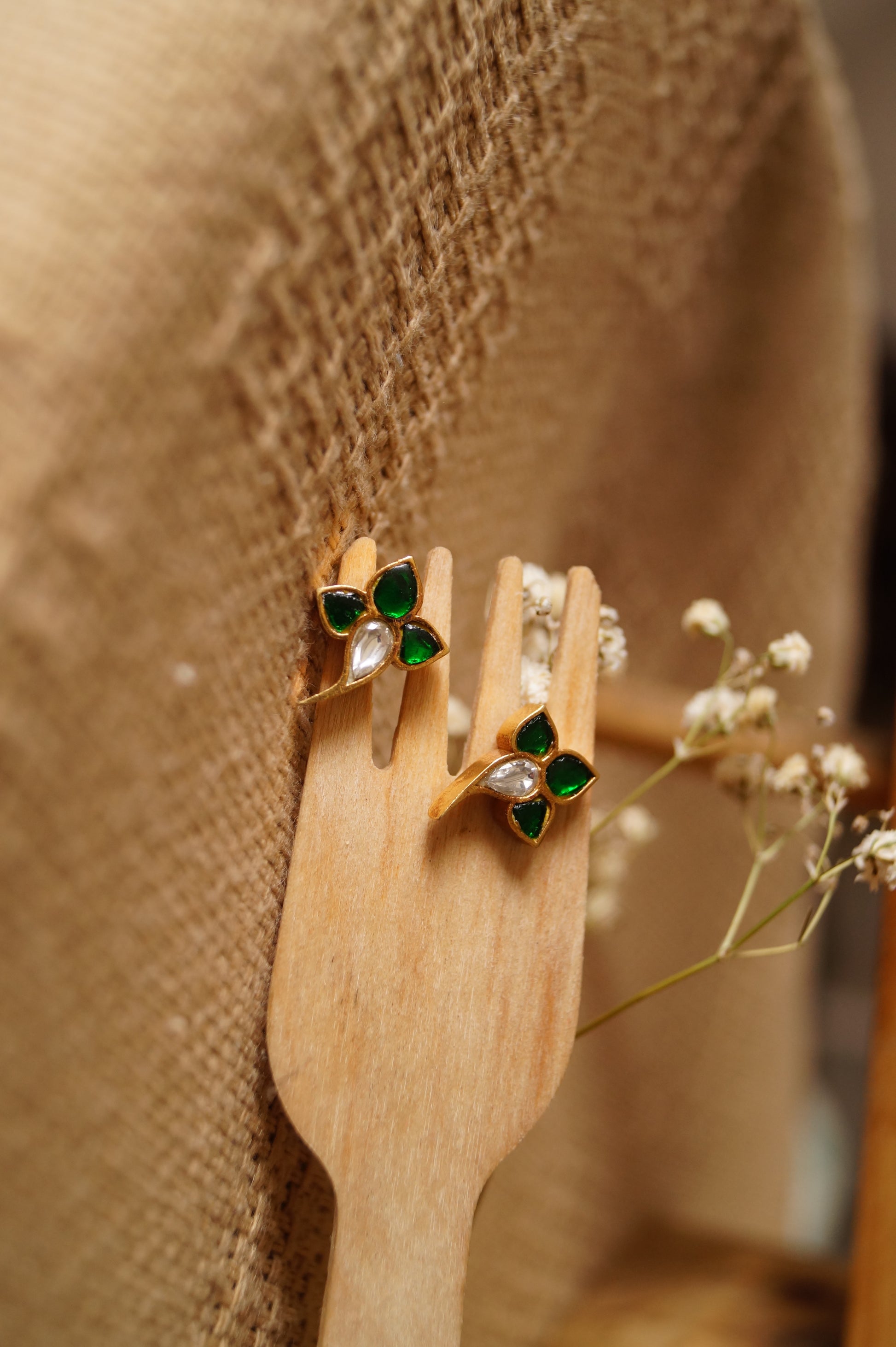 Emerald Bloom Studs